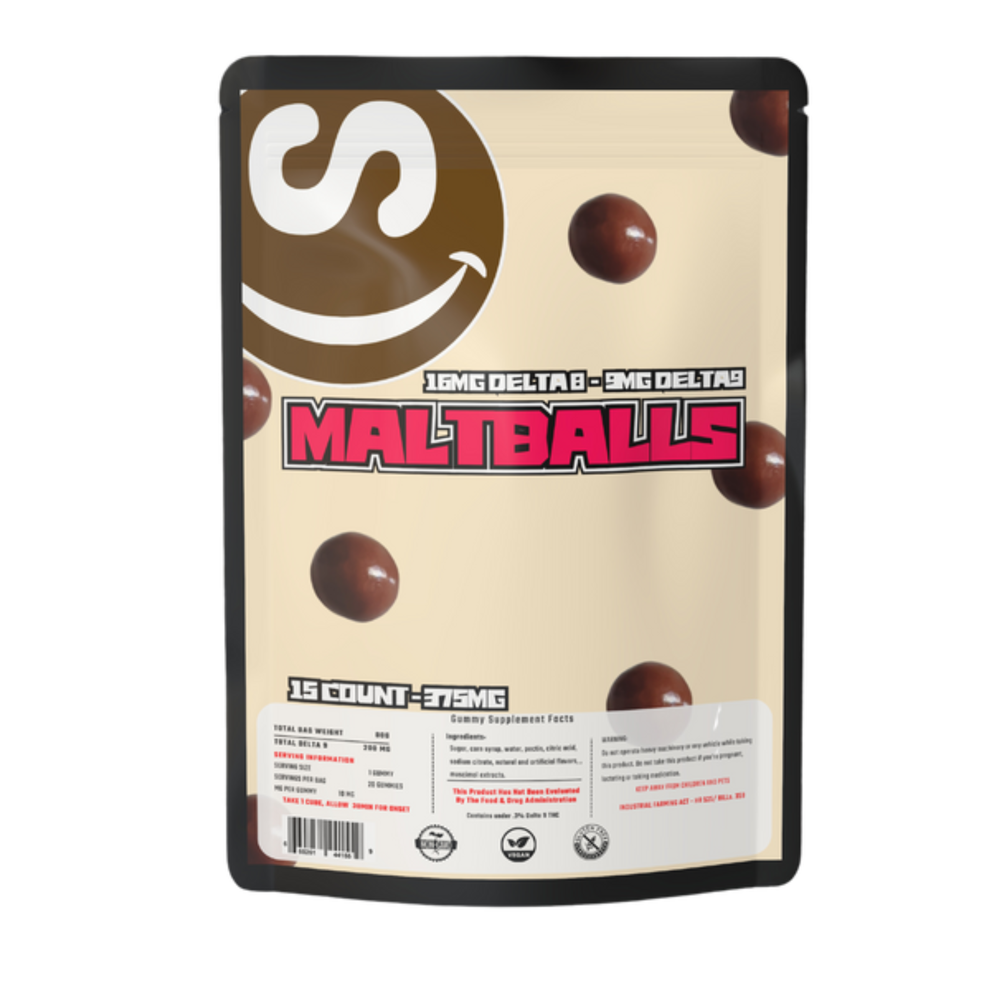 Smilyn Delta 8 / Delta 9 Chocolate Malt Balls – Cabo Ella Group